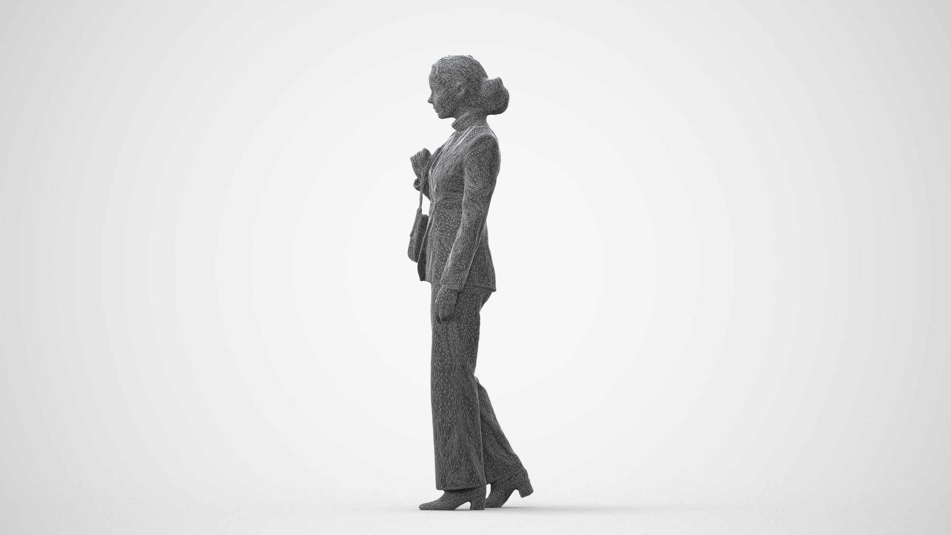 3D scanned woman business, photorealistic archviz people for Enscape and SketchUp, square thumbnail