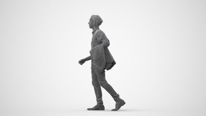 photogrammetry 3D man casual walking, realistic human model archviz FBX, square thumbnail