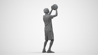 scanned 3D boy sport, photogrammetry people for Enscape and V-Ray, wireframe side view