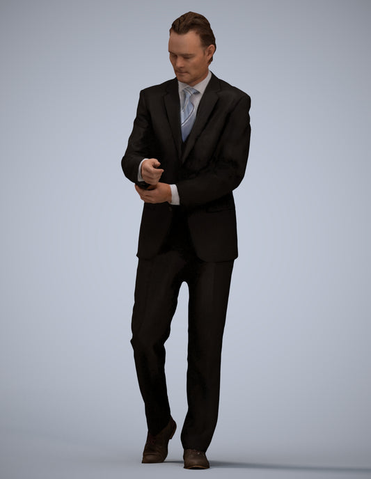 photogrammetry 3D man business, realistic human model archviz FBX