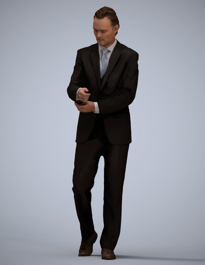 photogrammetry 3D man business, realistic human model archviz FBX
