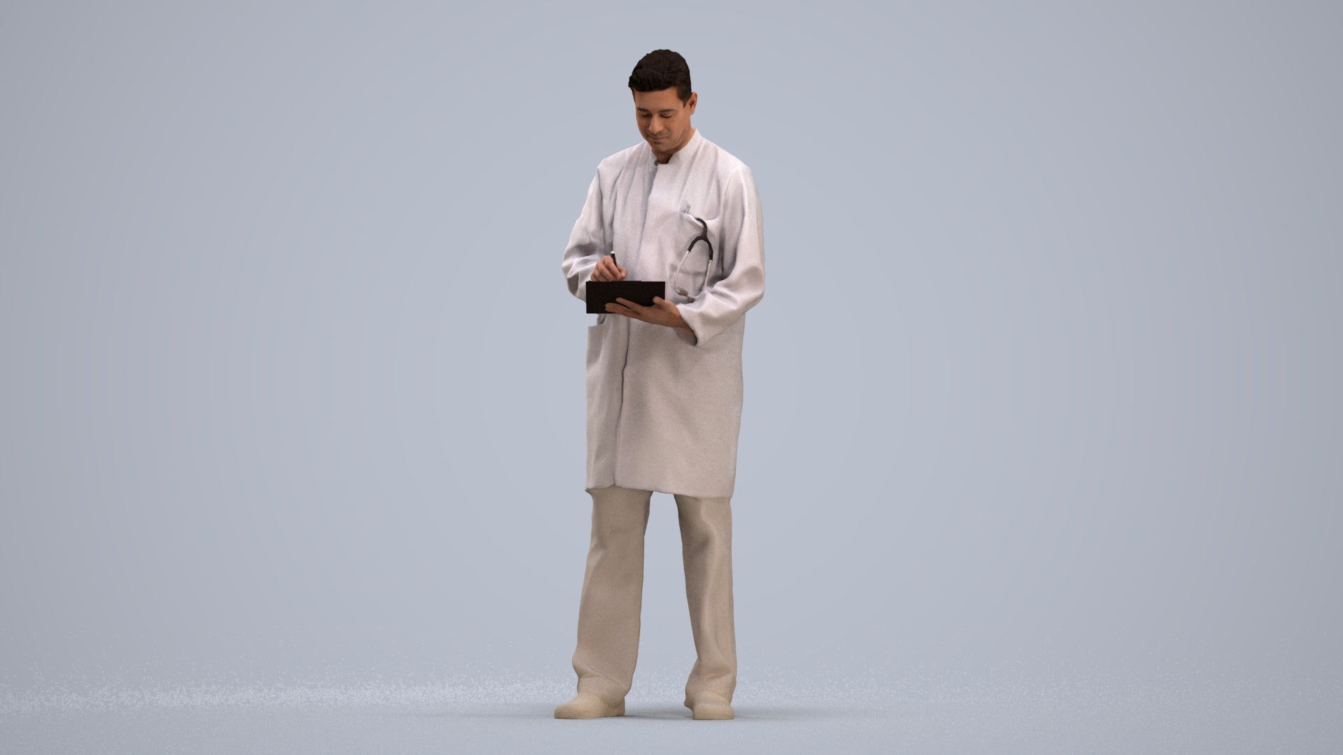 3D people model man medical, scanned human for 3ds Max rendering, standing pose render