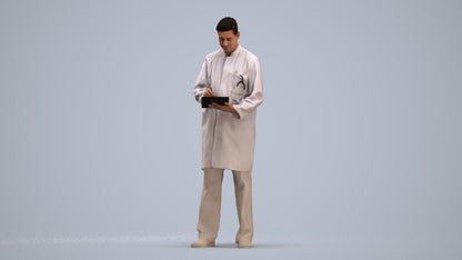 3D people model man medical, scanned human for 3ds Max rendering, standing pose render