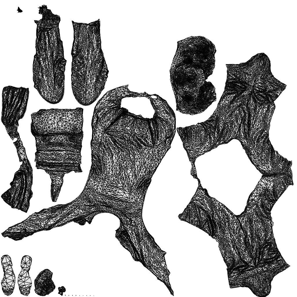 realistic 3D man business, scanned archviz people for Blender and 3ds Max, wireframe top-down view