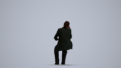 scanned 3D woman business, photogrammetry people for Enscape and V-Ray, front view render