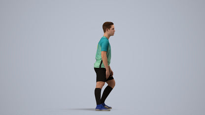 realistic 3D people boy sport, render-ready for V-Ray and Corona, FBX OBJ, side view render