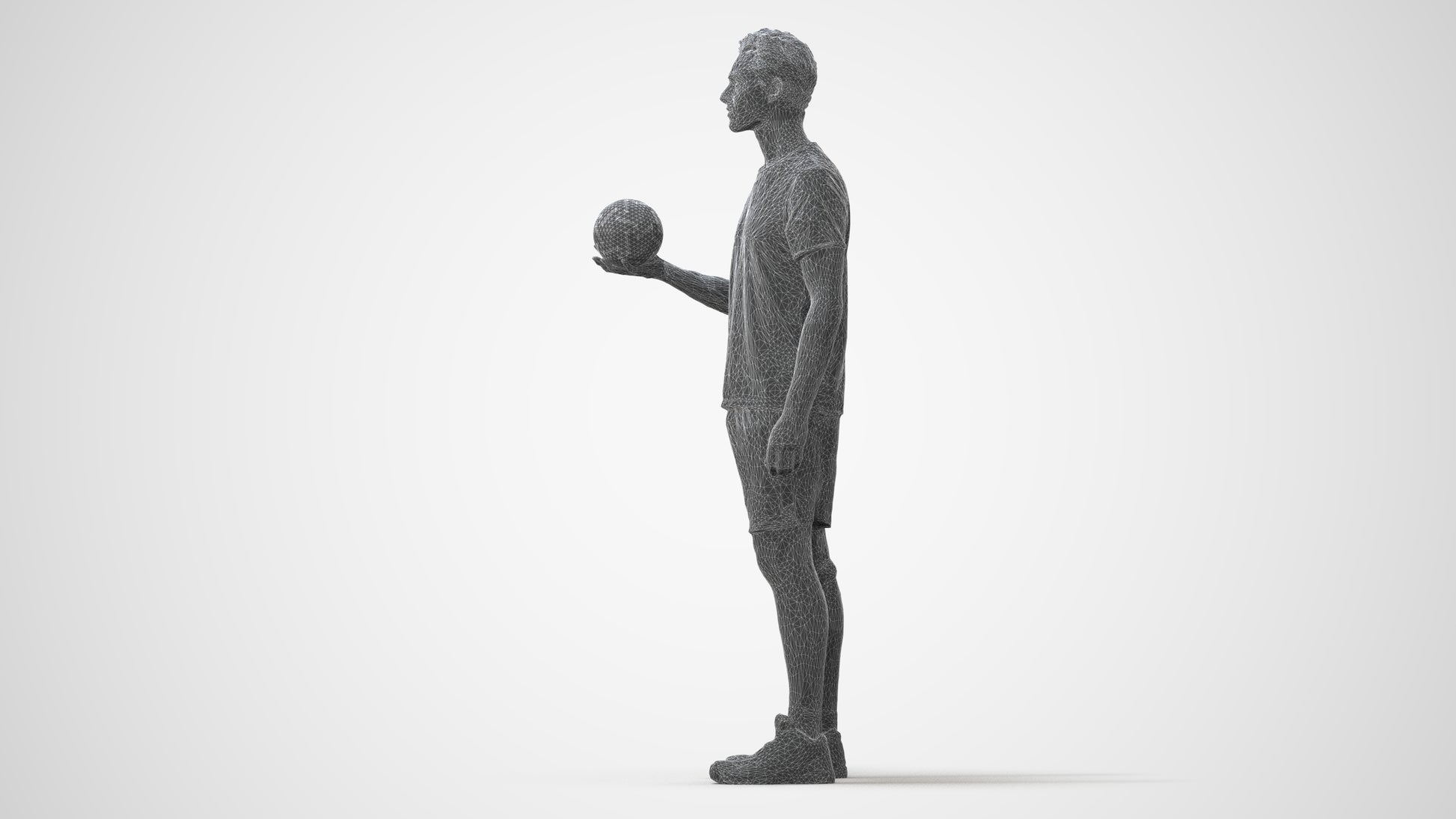 realistic 3D human man sport, archviz people FBX OBJ for Blender, square thumbnail