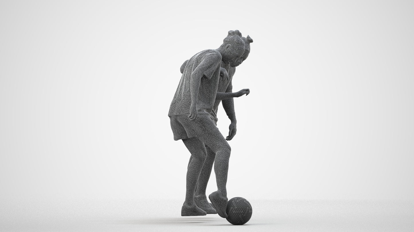 3D scanned woman sport, photorealistic archviz people for Enscape and SketchUp, wireframe side view