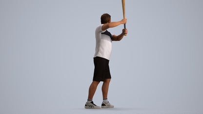 3D scanned man sport, photorealistic archviz people for Enscape and SketchUp, front view render