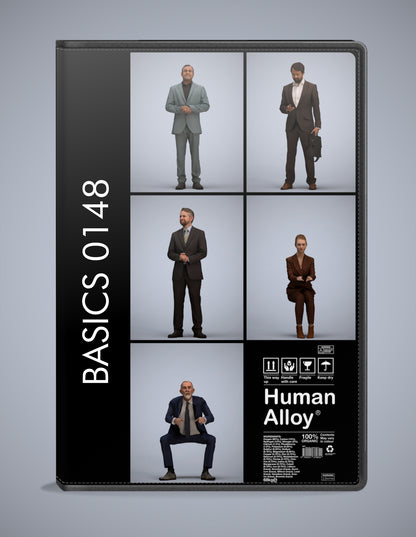 3D human models business bundle, 5 photogrammetry scanned people for archviz