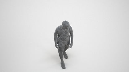 realistic 3D human boy casual kids, archviz people FBX OBJ for Blender, wireframe three-quarter view