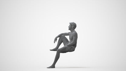 realistic 3D people man pool, render-ready for V-Ray and Corona, FBX OBJ, square thumbnail