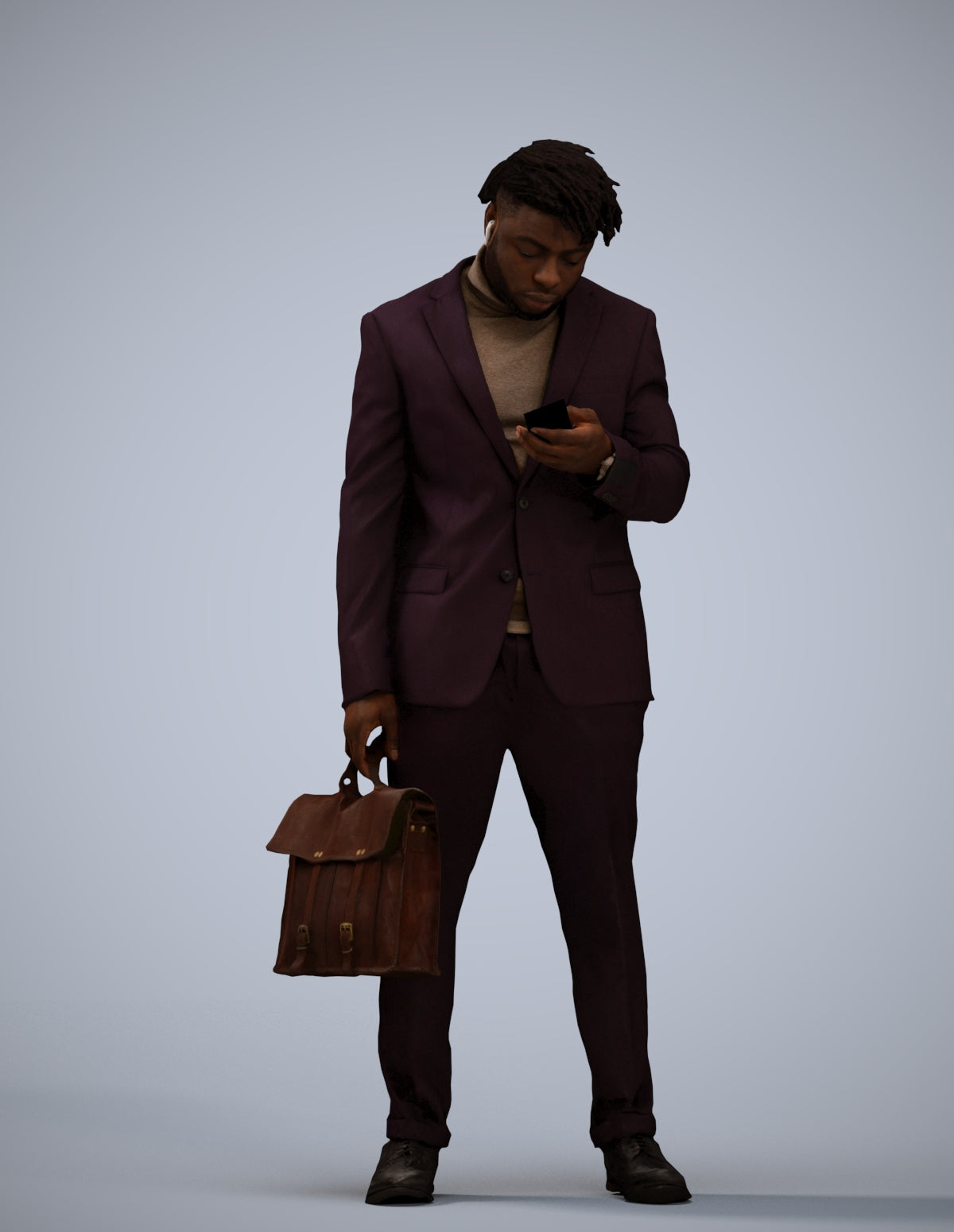 photogrammetry 3D man business standing, realistic human model archviz FBX