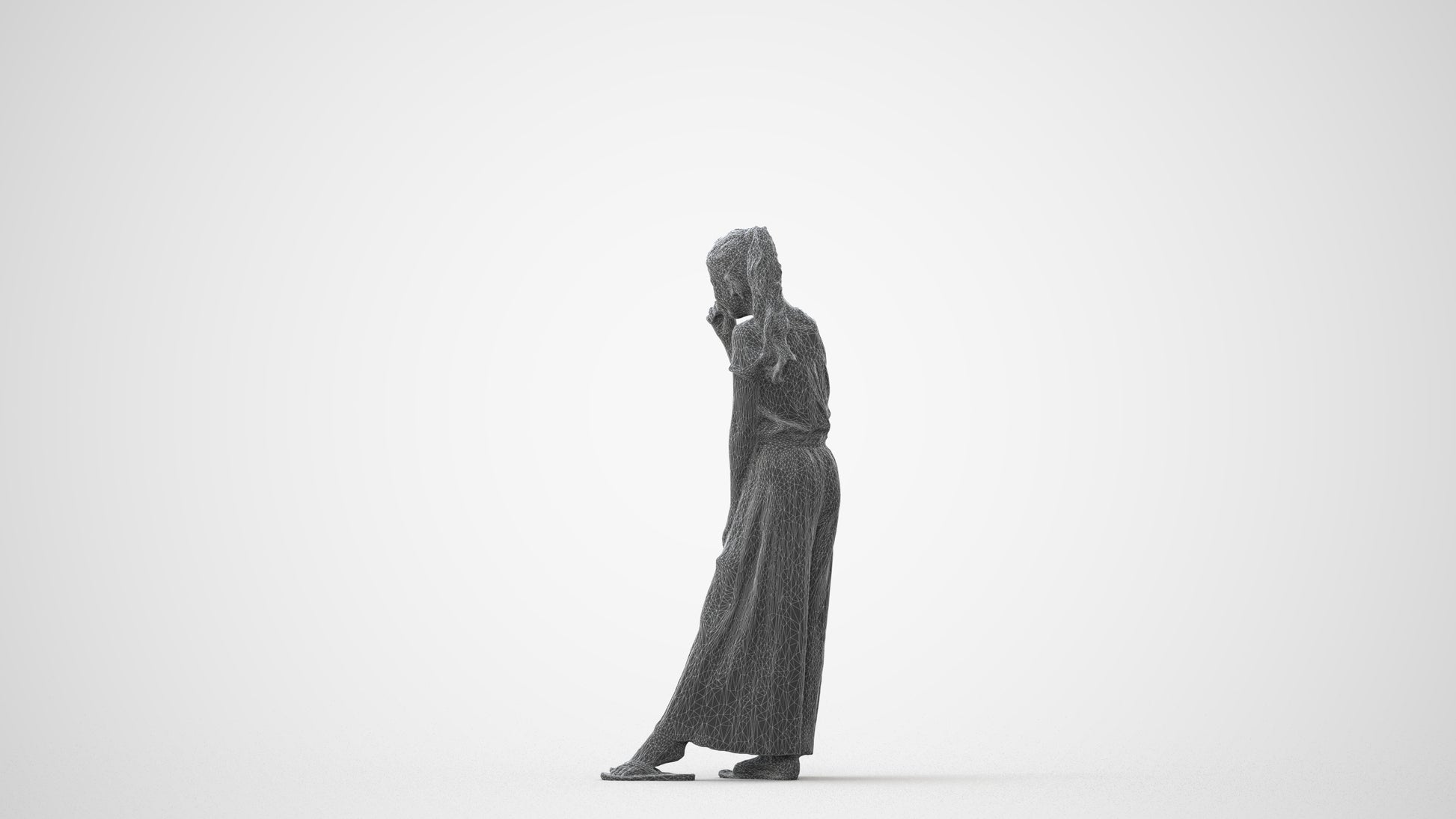 3D people model girl casual kids, scanned human for 3ds Max rendering, square thumbnail