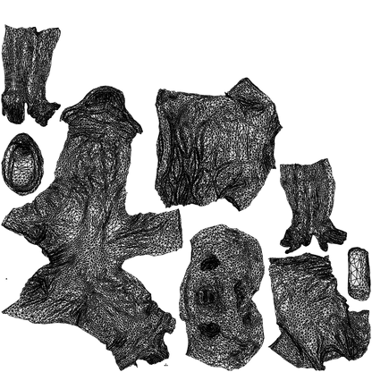 3D people model boy casual kids, scanned human for 3ds Max rendering, wireframe top-down view