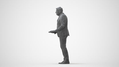 3D people model man business standing, scanned human for 3ds Max rendering, square thumbnail