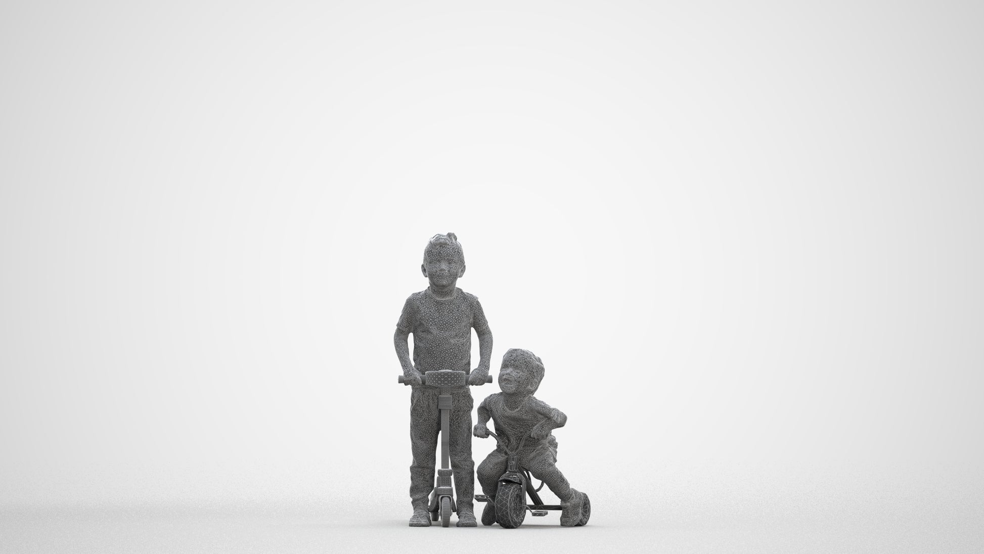 realistic 3D people boy casual kids, render-ready for V-Ray and Corona, FBX OBJ, three-quarter front view render