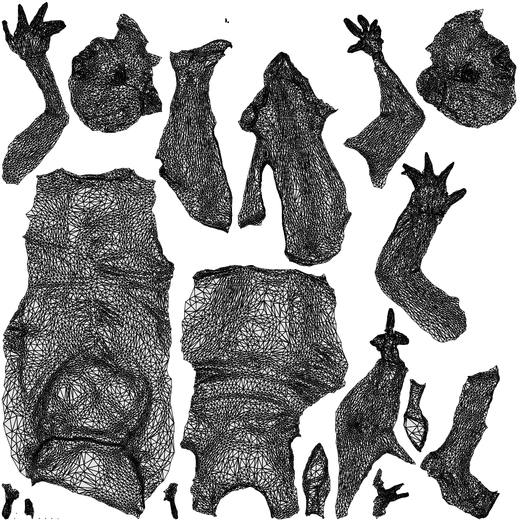 scanned 3D woman casual sitting, photogrammetry people for Enscape and V-Ray, wireframe top-down view