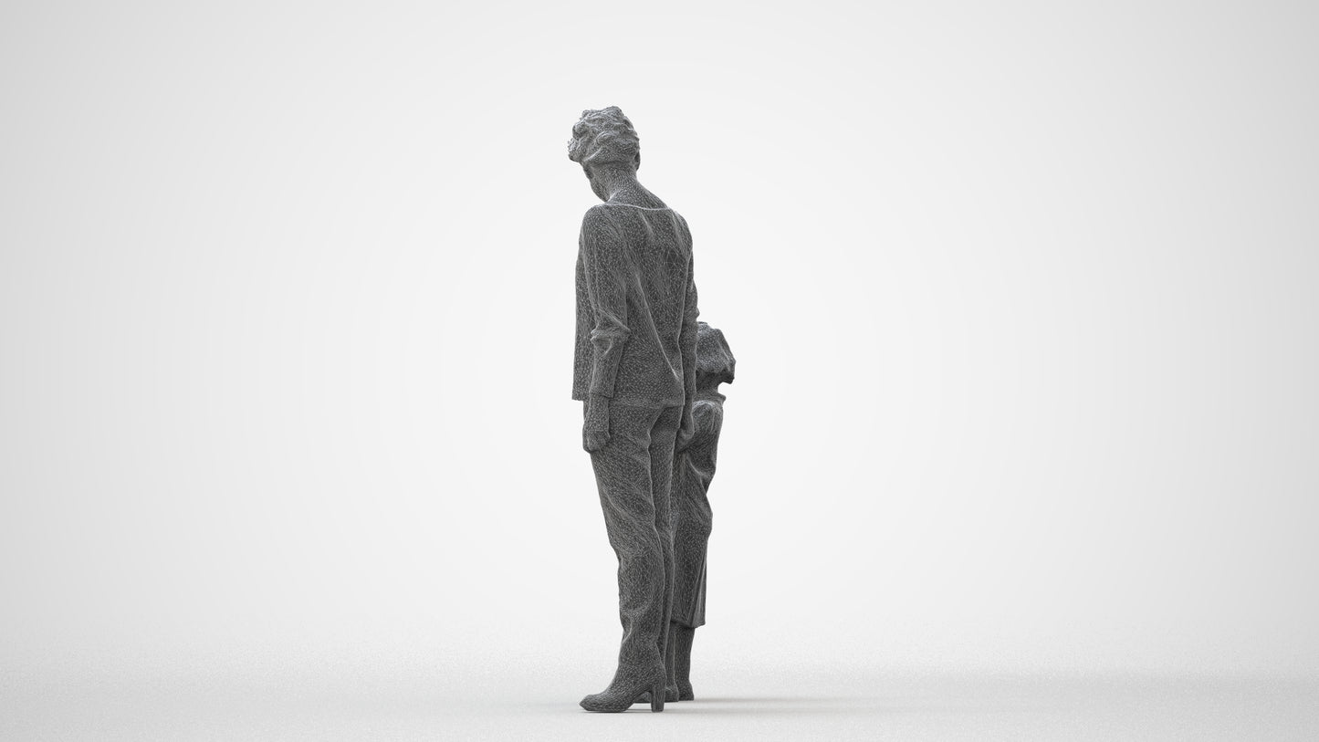 scanned 3D girl casual kids, photogrammetry people for Enscape and V-Ray, square thumbnail