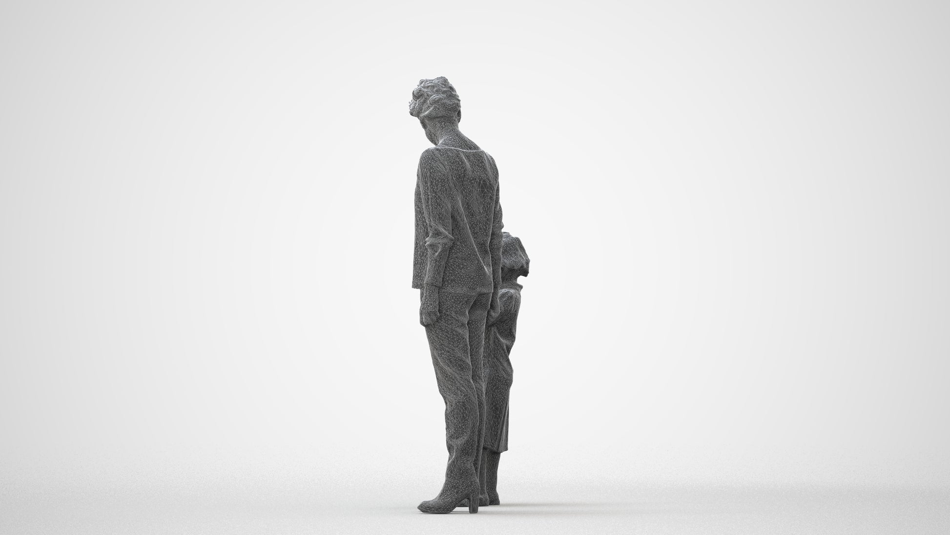 scanned 3D girl casual kids, photogrammetry people for Enscape and V-Ray, square thumbnail