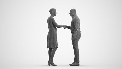 scanned 3D woman business, photogrammetry people for Enscape and V-Ray, wireframe front view