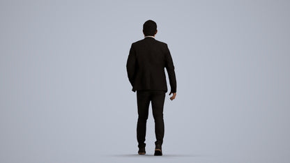 photogrammetry 3D man business, realistic human model archviz FBX, front view render