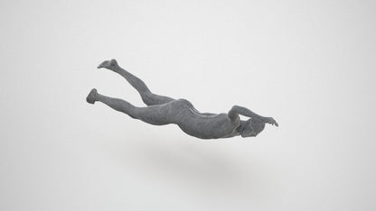 realistic 3D people man sport pool, render-ready for V-Ray and Corona, FBX OBJ, wireframe three-quarter view