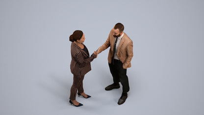 realistic 3D woman business, scanned archviz people for Blender and 3ds Max, back view render