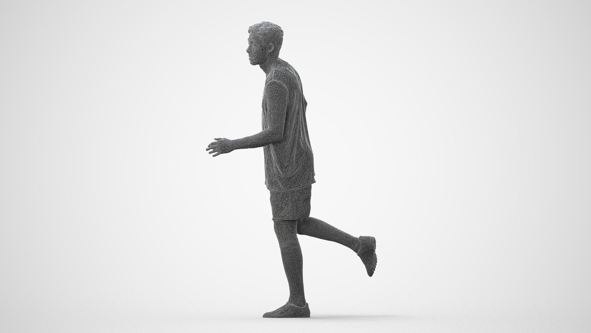 realistic 3D people man sport, render-ready for V-Ray and Corona, FBX OBJ, square thumbnail