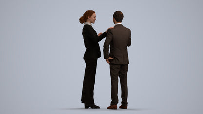 realistic 3D man business shopping, scanned archviz people for Blender and 3ds Max, front view render