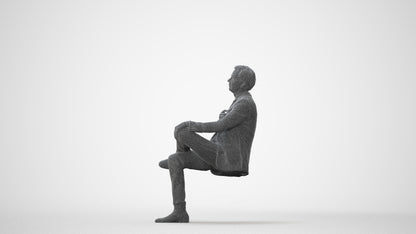 3D people model man business, scanned human for 3ds Max rendering, square thumbnail