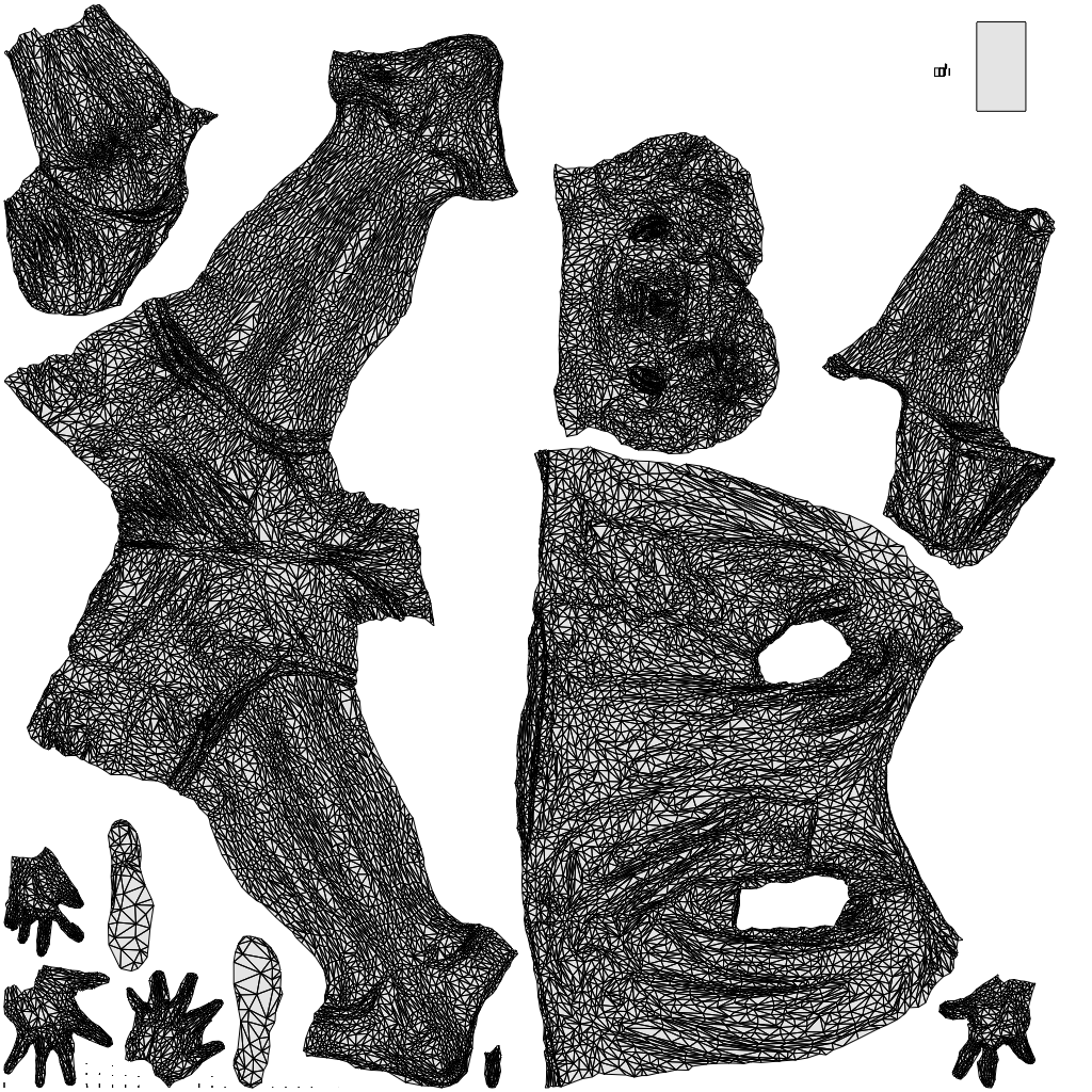 realistic 3D people man casual walking, render-ready for V-Ray and Corona, FBX OBJ, wireframe top-down view