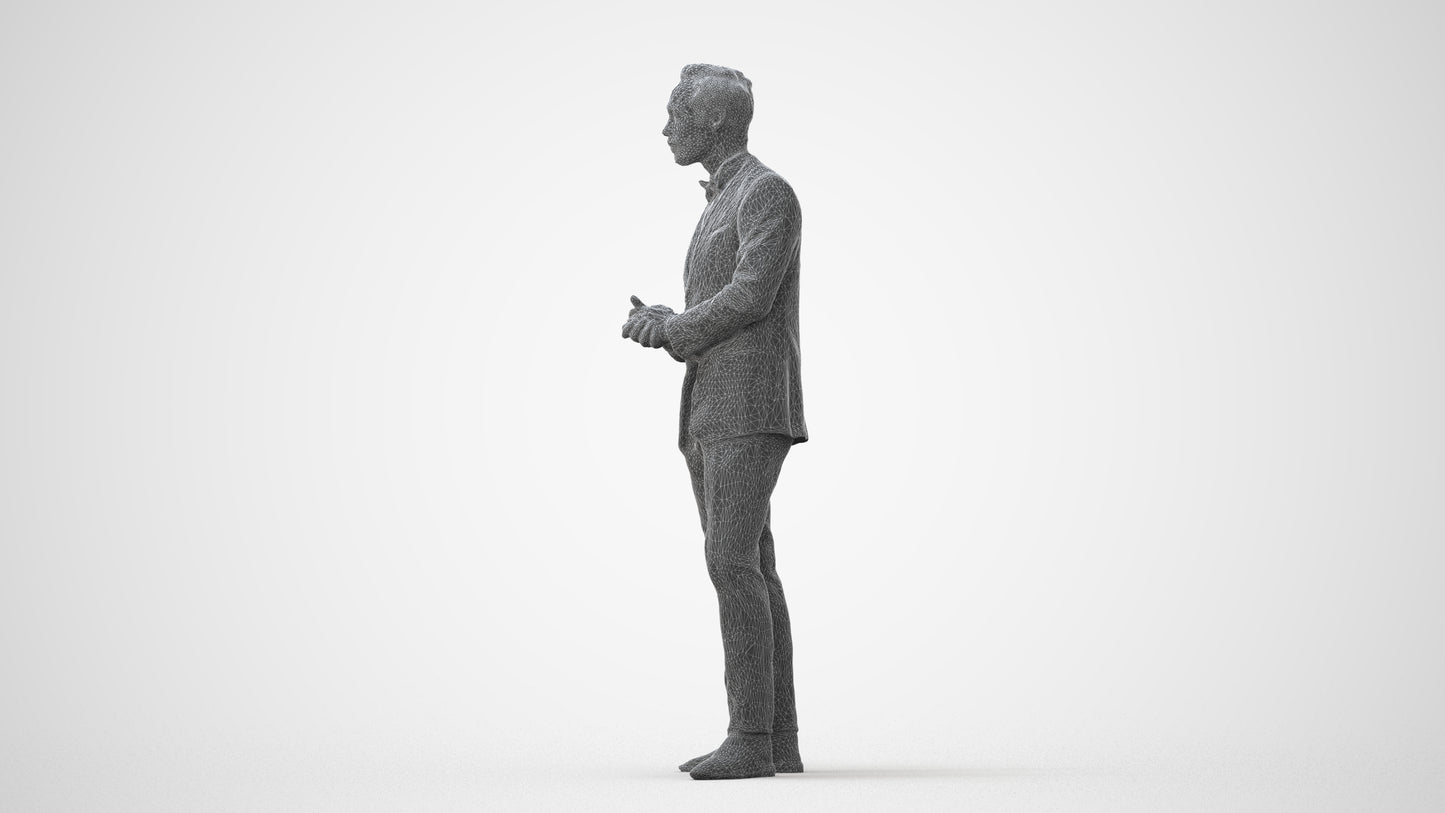 scanned 3D man formal formalaffairs, photogrammetry people for Enscape and V-Ray, square thumbnail