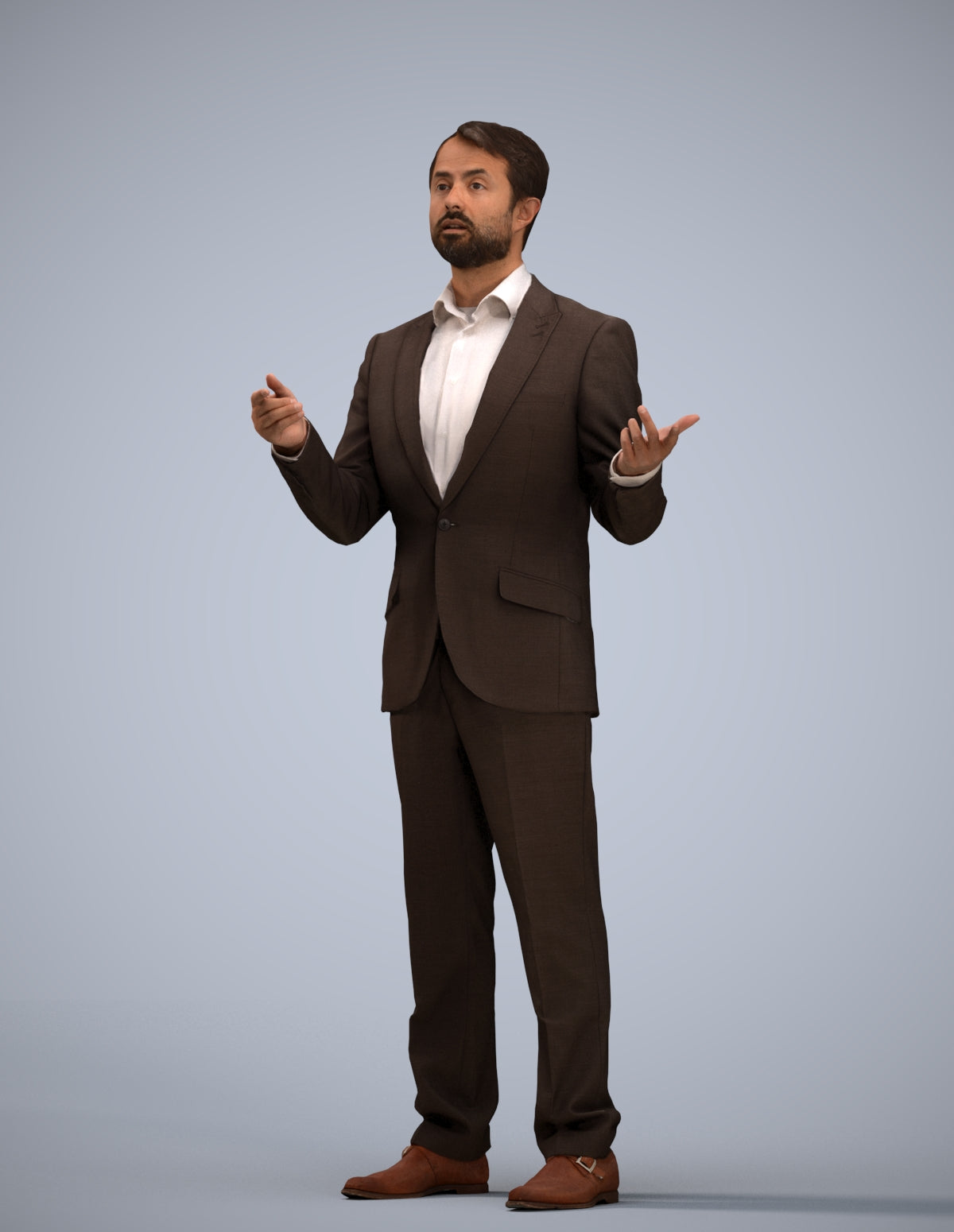 realistic 3D man business, scanned archviz people for Blender and 3ds Max