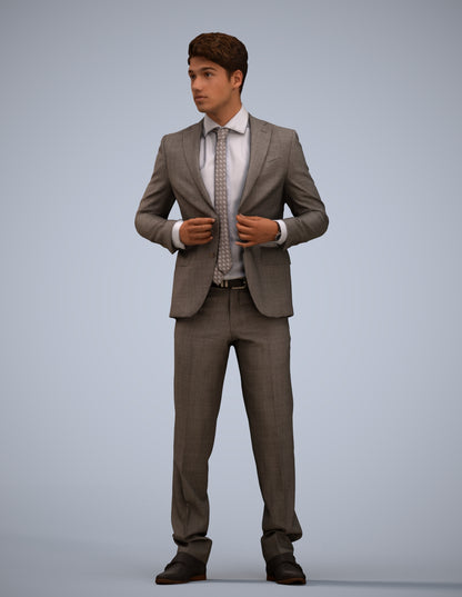 realistic 3D people man business, render-ready for V-Ray and Corona, FBX OBJ