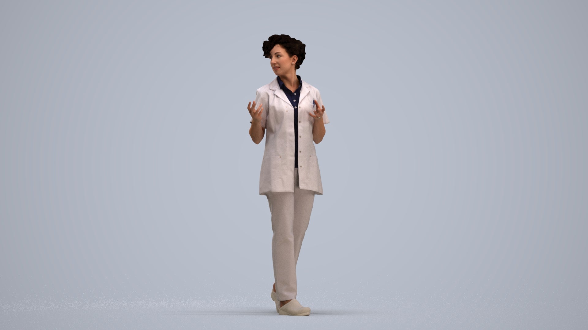 photogrammetry 3D woman medical, realistic human model archviz FBX, standing pose render