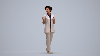 photogrammetry 3D woman medical, realistic human model archviz FBX, standing pose render
