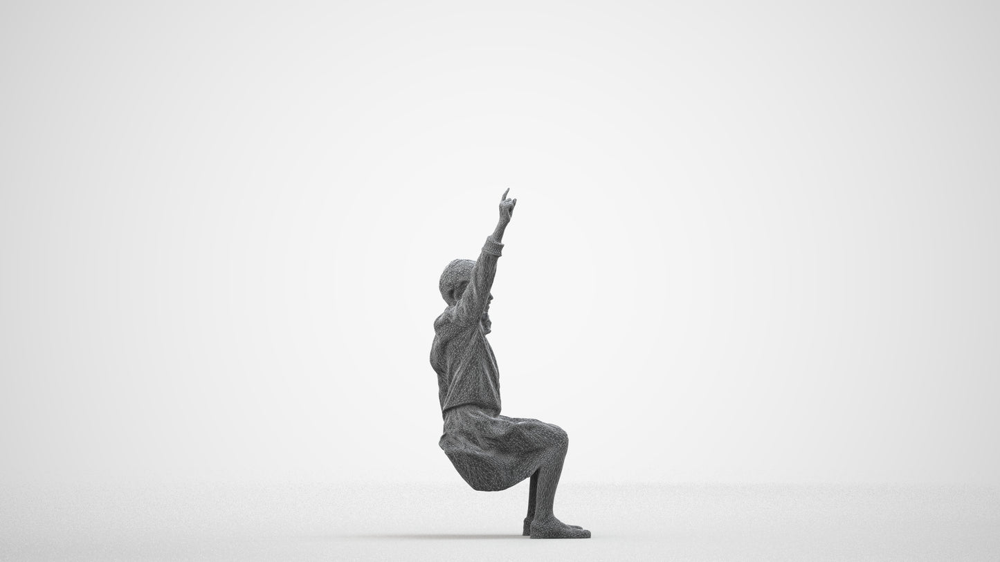 photogrammetry 3D girl kids, realistic human model archviz FBX, wireframe side view