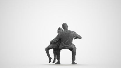 3D human model girl casual kids, photogrammetry scanned person for archviz, wireframe front view