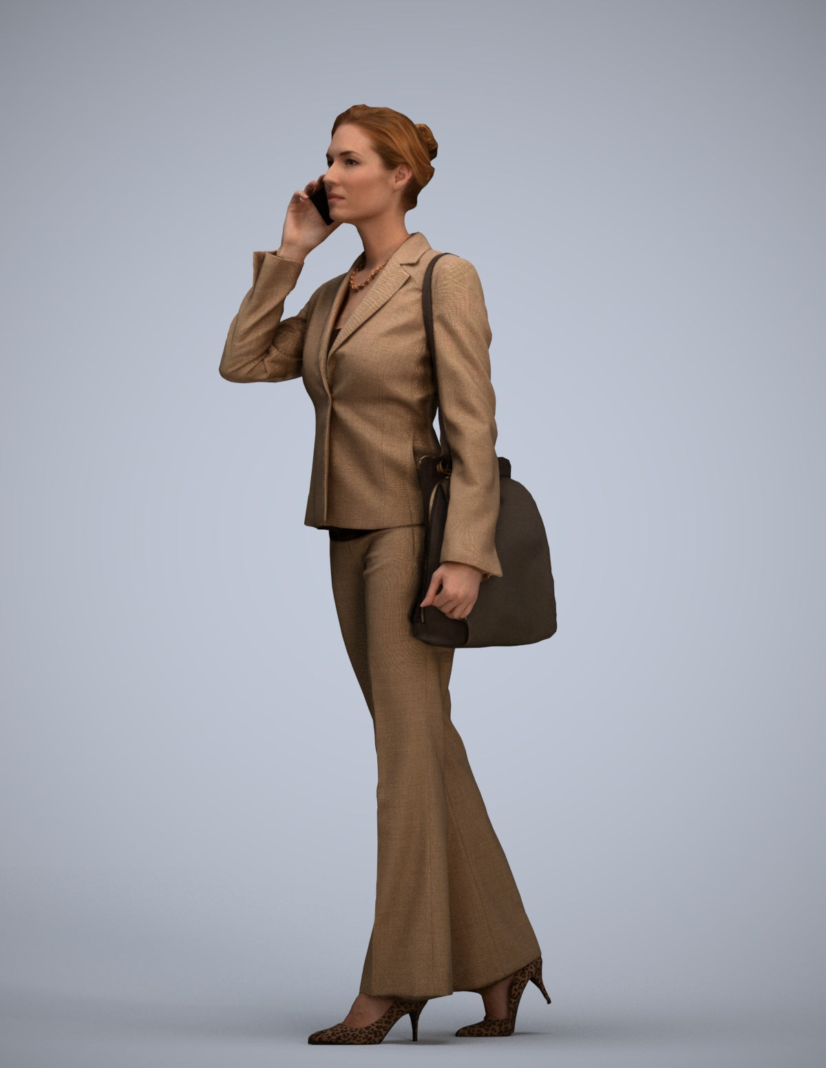 realistic 3D human woman business mix, archviz people FBX OBJ for Blender