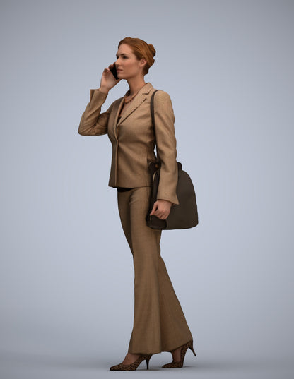 realistic 3D human woman business mix, archviz people FBX OBJ for Blender