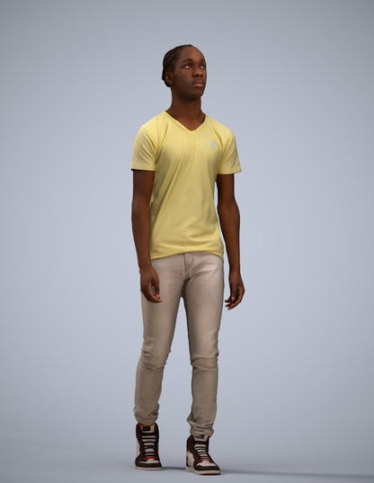 realistic 3D people boy casual kids, render-ready for V-Ray and Corona, FBX OBJ