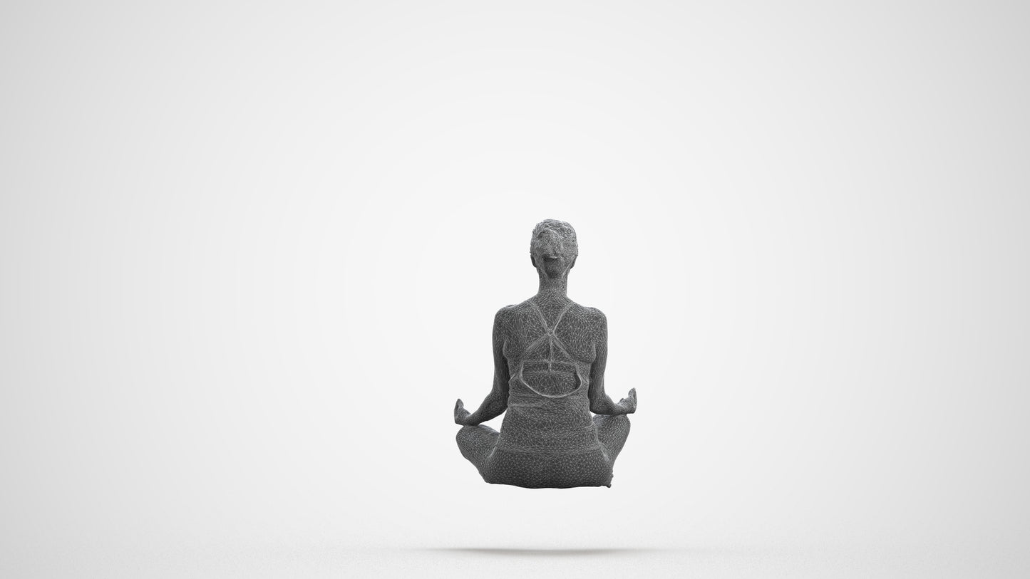 realistic 3D woman sport, scanned archviz people for Blender and 3ds Max, wireframe front view