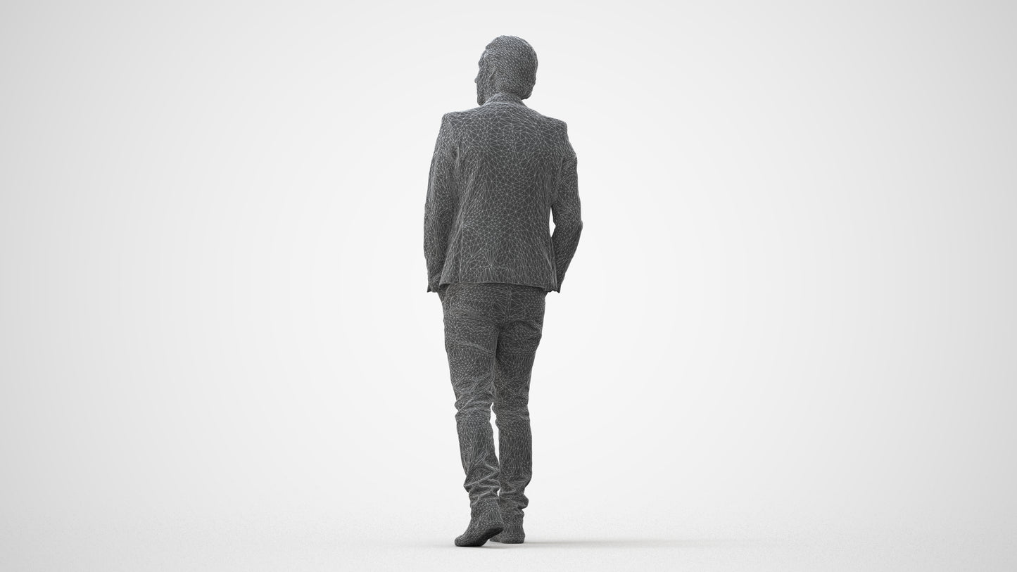 realistic 3D man business, scanned archviz people for Blender and 3ds Max, square thumbnail