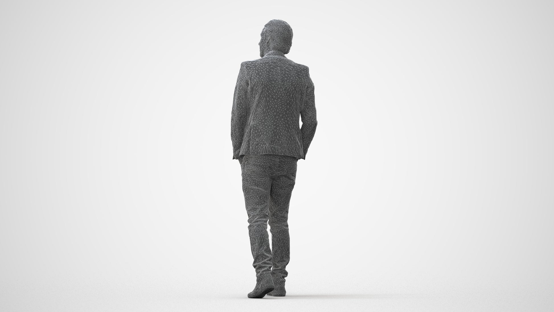 realistic 3D man business, scanned archviz people for Blender and 3ds Max, square thumbnail