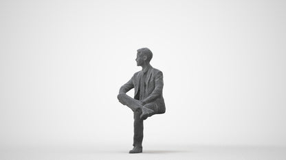 3D scanned man business, photorealistic archviz people for Enscape and SketchUp, square thumbnail