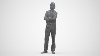 realistic 3D people man business, render-ready for V-Ray and Corona, FBX OBJ, three-quarter front view render