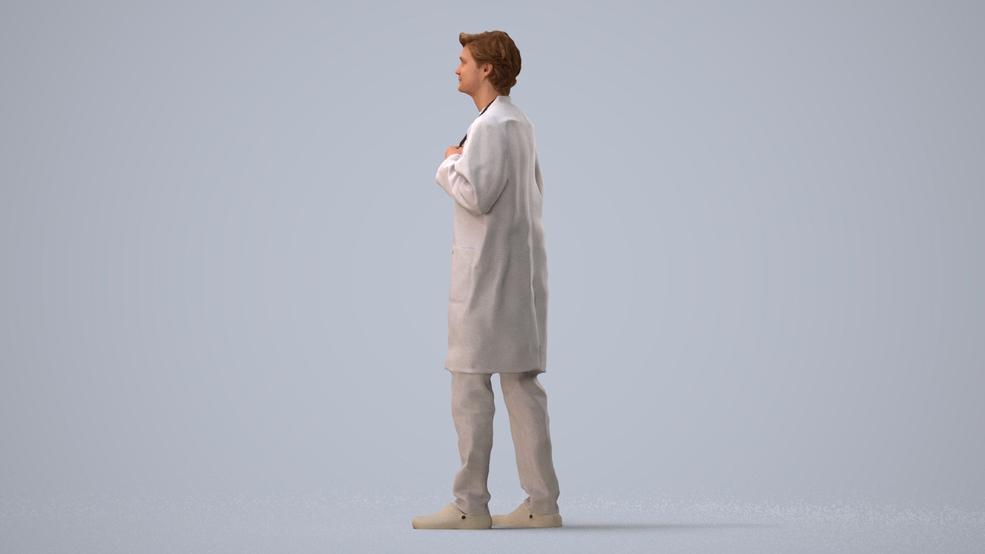 realistic 3D people man medical, render-ready for V-Ray and Corona, FBX OBJ, three-quarter view render