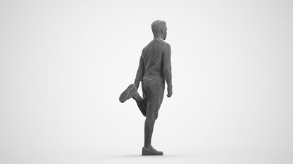 scanned 3D boy sport, photogrammetry people for Enscape and V-Ray, wireframe front view