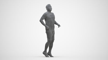 realistic 3D people man sport, render-ready for V-Ray and Corona, FBX OBJ, three-quarter front view render